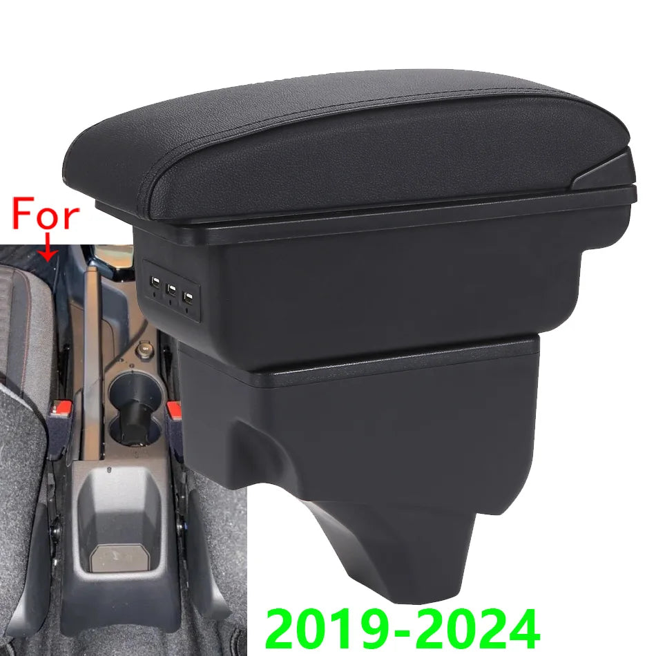 Middenconsole-armsteunbox met PU-leer voor Peugeot 208 2008