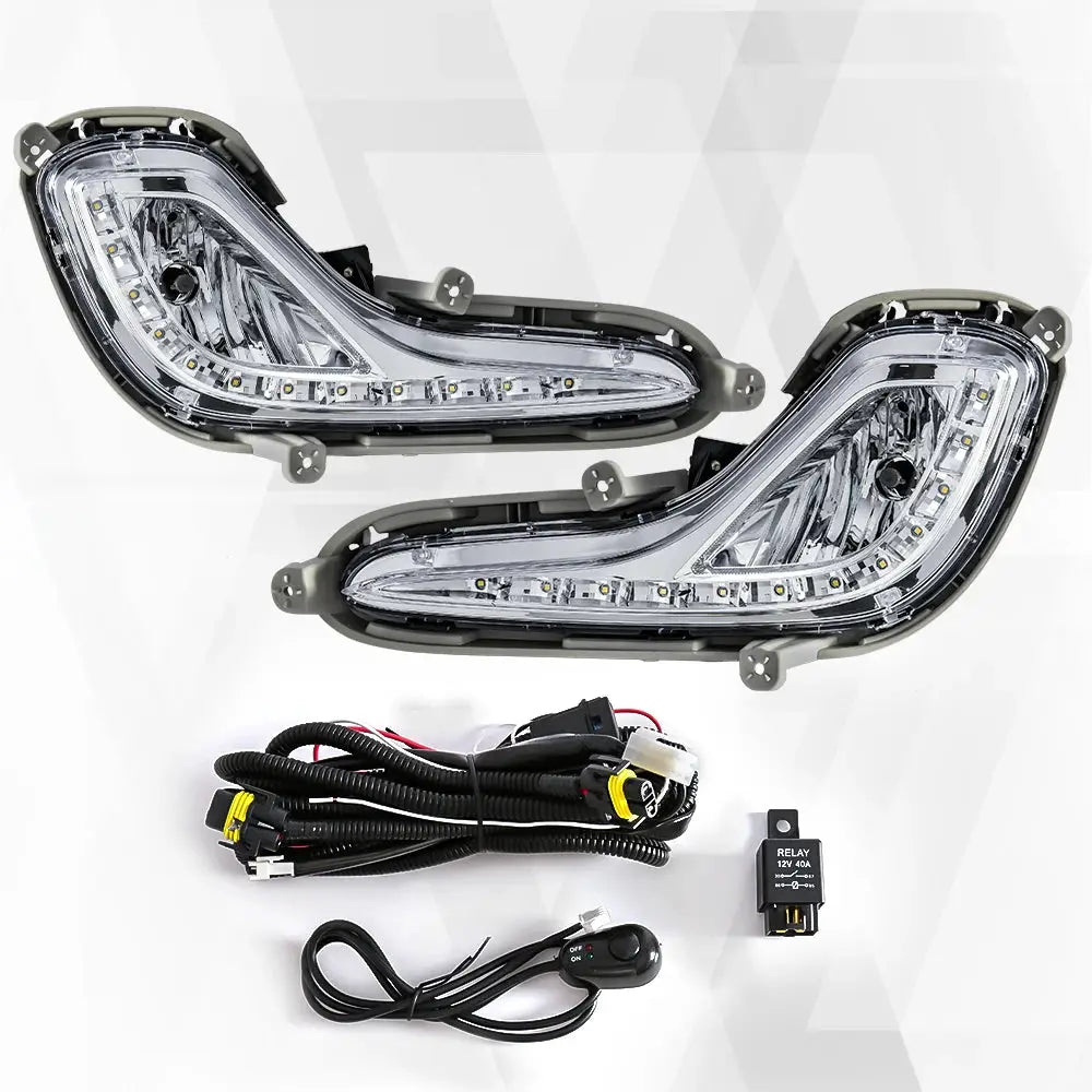 For Hyundai Accent 2012 2013 2014 2015 2016 2017 DRL LED Daytime Running Light Fog Lamp Car Auto Headlight Waterproof Daylights by InterCyprus Trading Ltd