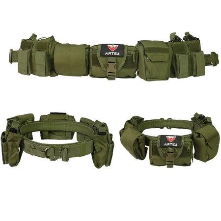 Tactical Waist Bag MOLLE Hunting Belt &ndash; MOLLE System Ready Armygreen