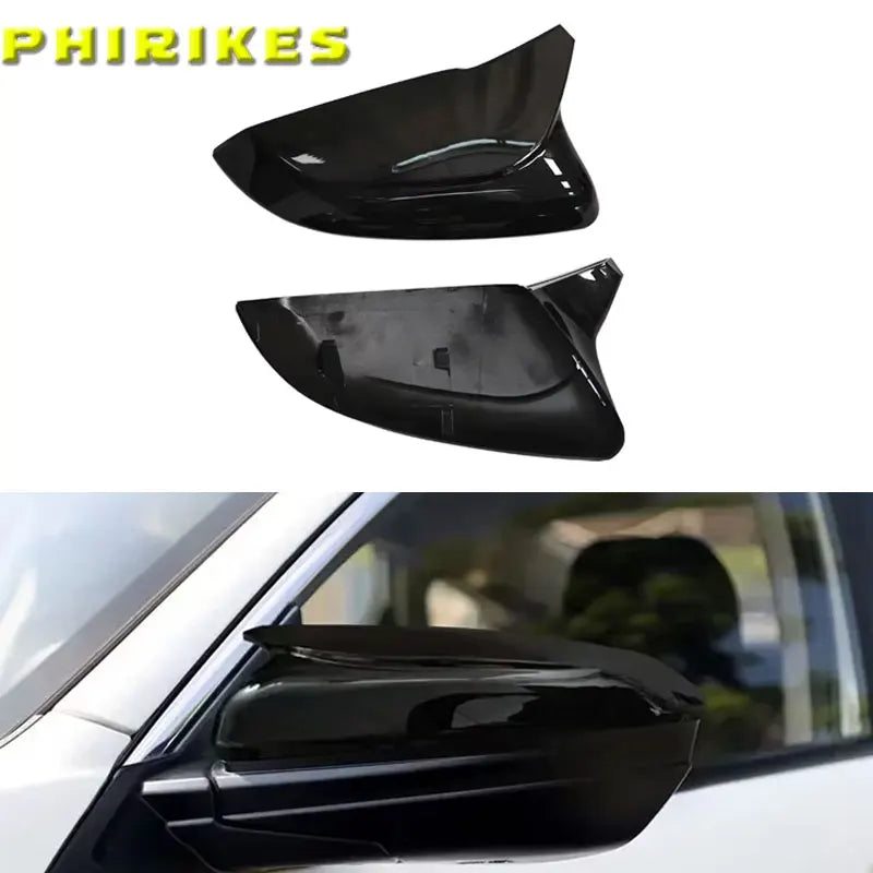 Крышки заднего зеркала в стиле карбонового волокна черные для Honda Civic