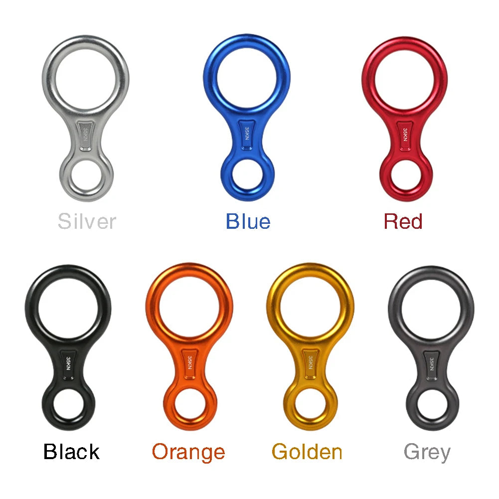 Figure 8 Small Climbing Descender Rappel Rings Outdoor Mountaineering Equipment Camping Portable Outdoor Elements