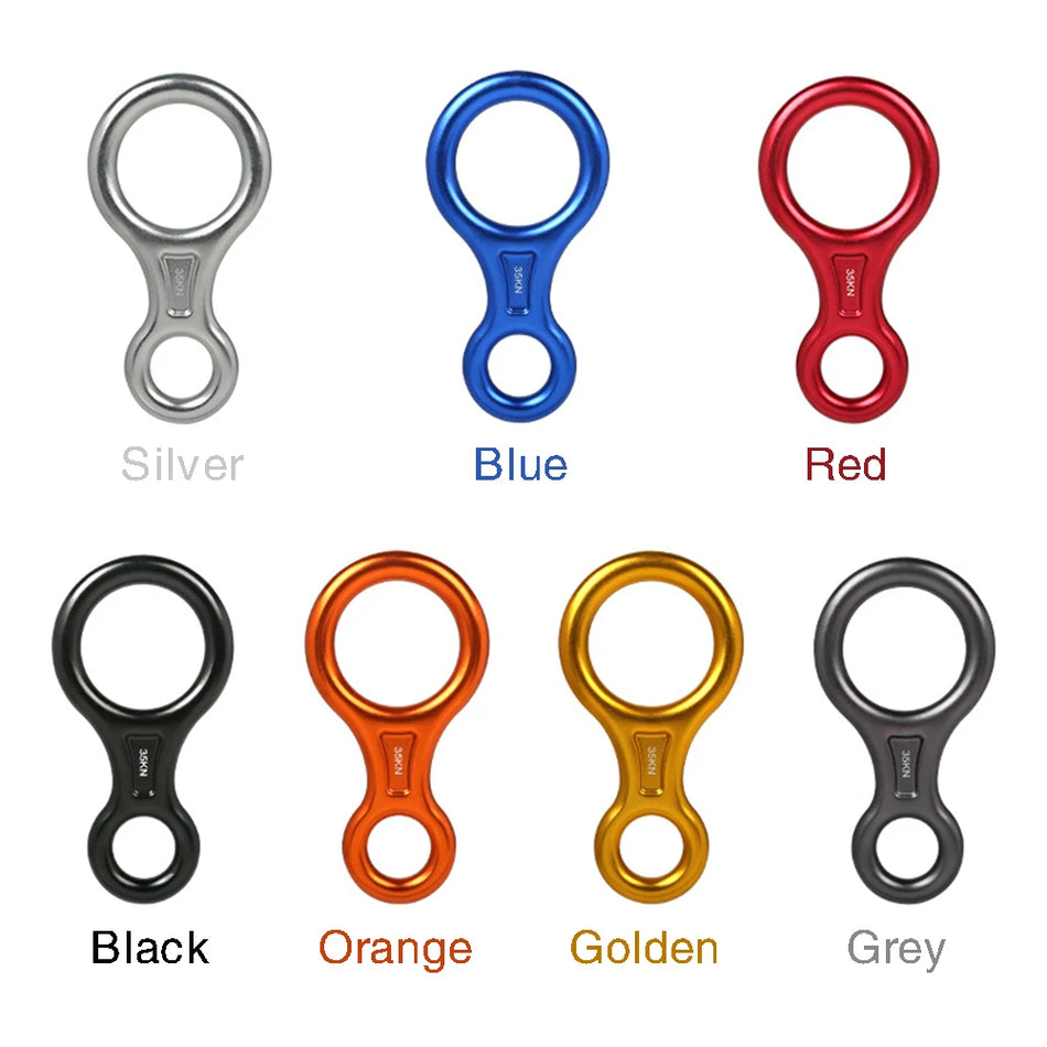 Figure 8 Small Climbing Descender Rappel Rings Outdoor Mountaineering Equipment Camping Portable Outdoor Elements