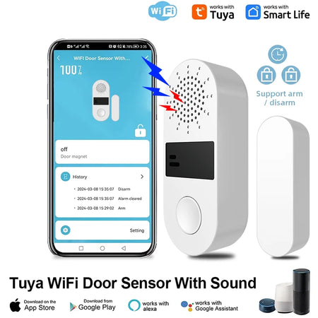 Door Window Alarm &ndash; 130dB Ultra Loud Sound And Light