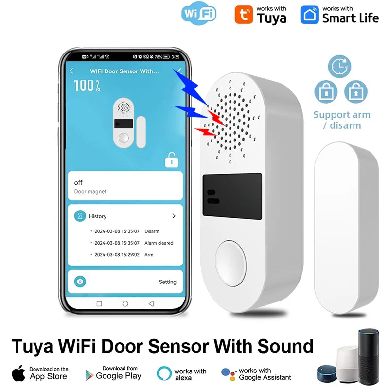 Door Window Alarm &ndash; 130dB Ultra Loud Sound And Light