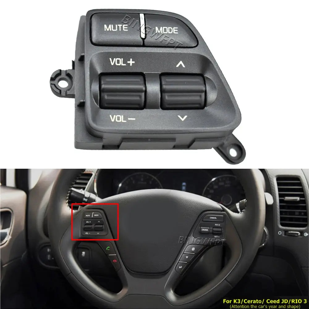 For KIA CERATO K3 /K3S Ceed JD Rio 3 Separate to Sell Multifunctional Steering Wheel Modification Button by InterCyprus Trading Ltd