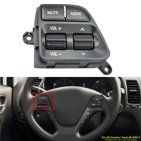 For KIA CERATO K3 /K3S Ceed JD Rio 3 Separate to Sell Multifunctional Steering Wheel Modification Button by InterCyprus Trading Ltd