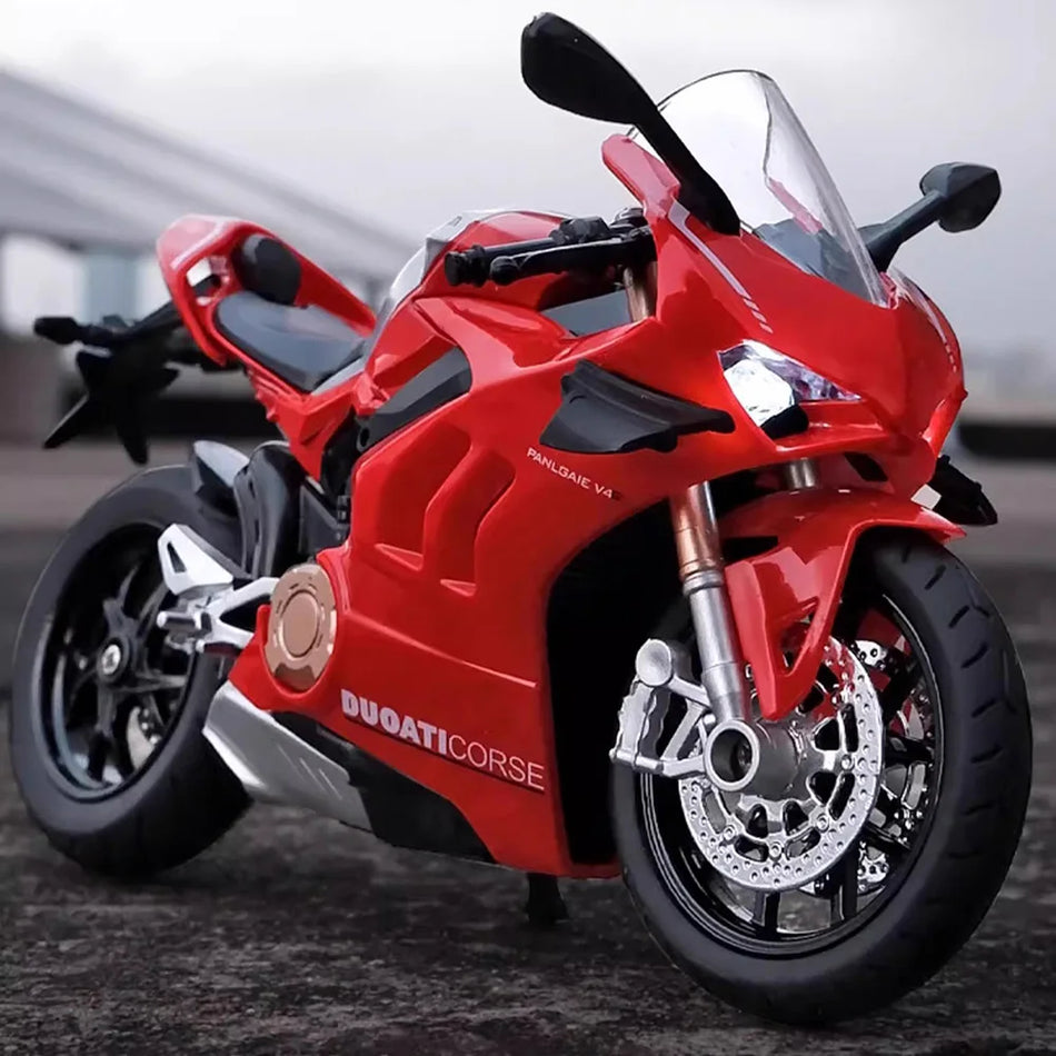1/12 Diecast Panigale Motorradspielzeug mit Metallkörper, Sound und Licht