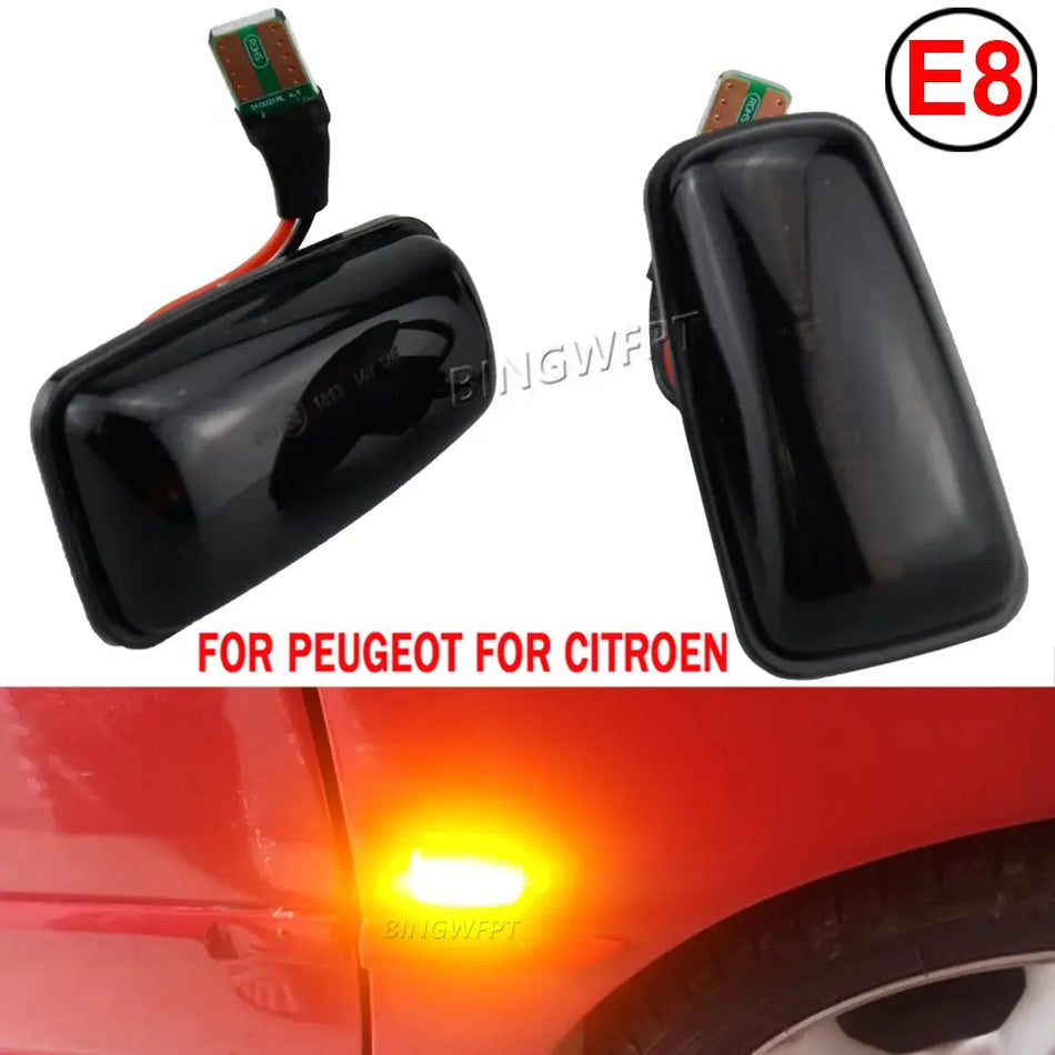 2pcs LED Side Marker Lights For Peugeot 306 106 406 806 For Peugeot Expert I 1996-2002 Flashing Car Turn Signal Lamps by InterCyprus Trading Ltd
