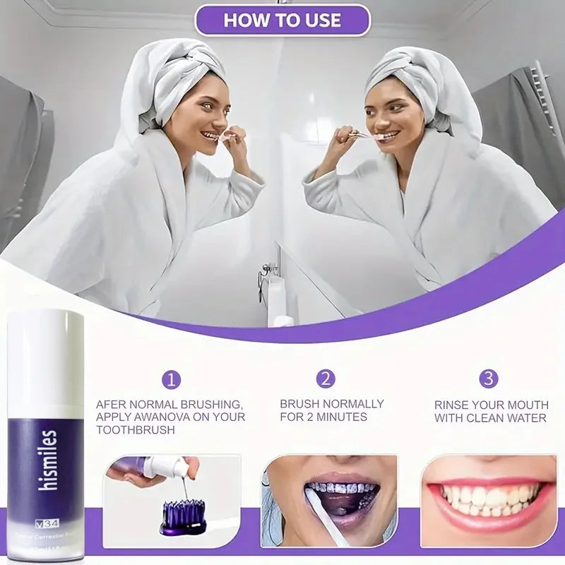 Purple Whitening Toothpaste &ndash; Deep Cleaning Stain Removal