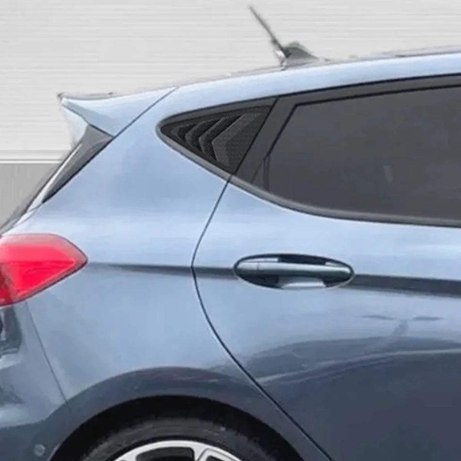 Rear Window Blinds Glossy Black ABS for Ford Fiesta MK8