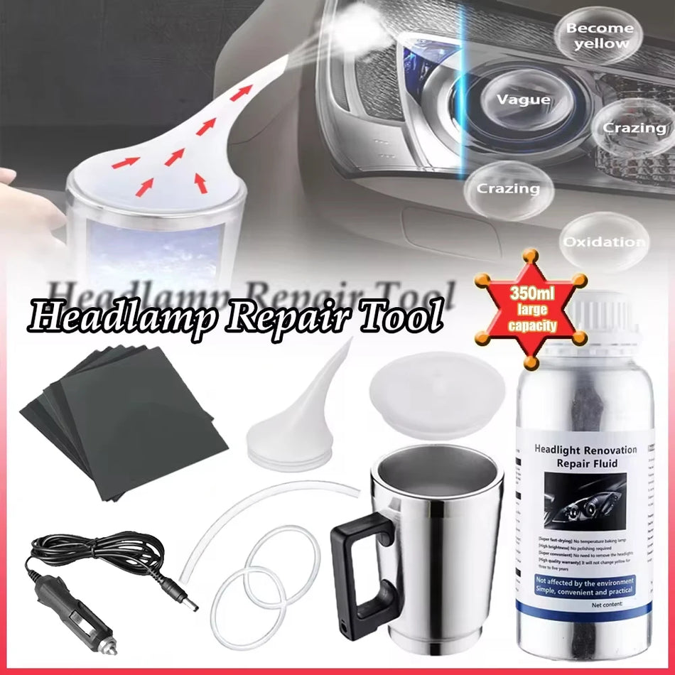 Strålkastarreparationsvätskesats för bilpolering och restaurering