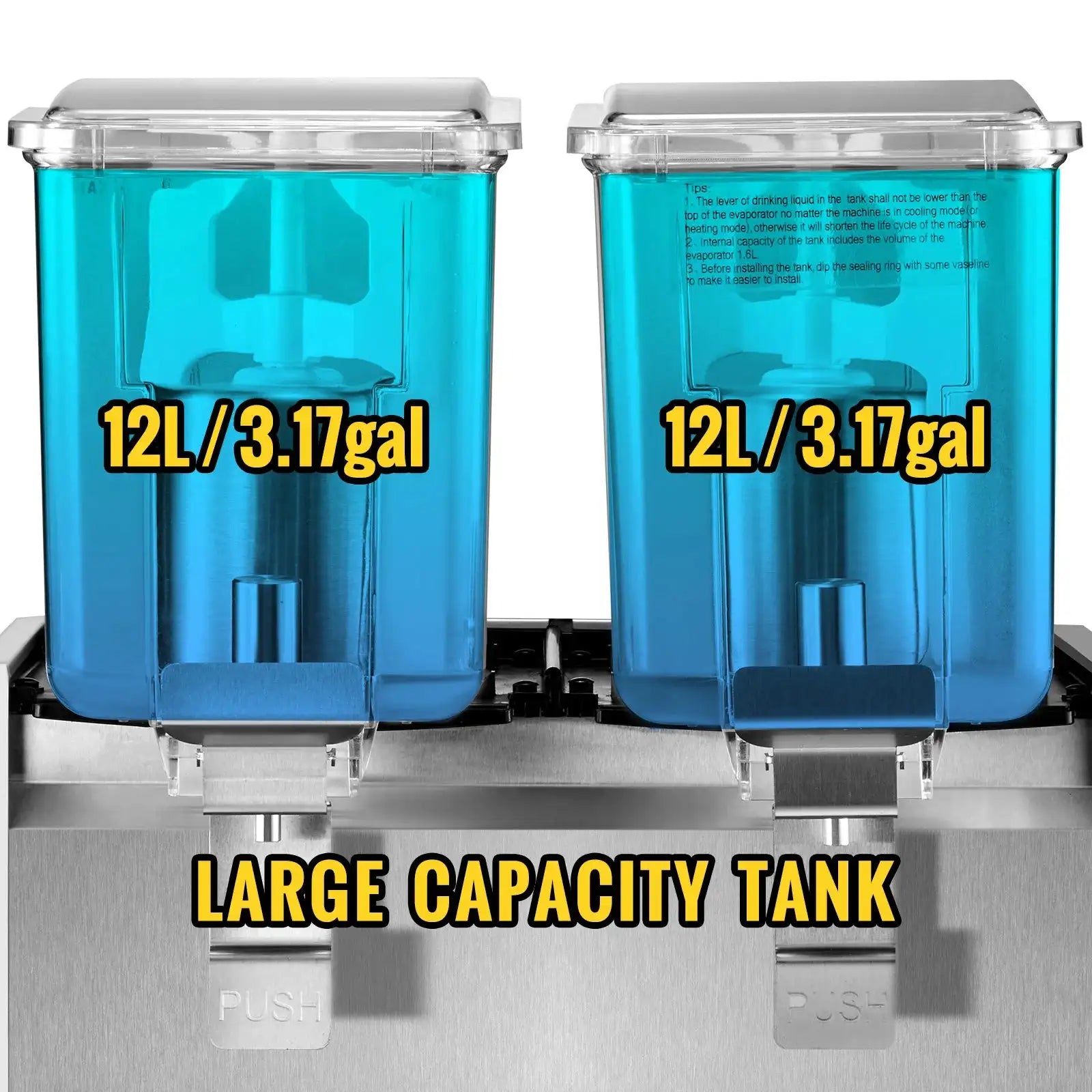24L Cold Hot Beverage Dispenser Dual 12L Tanks
