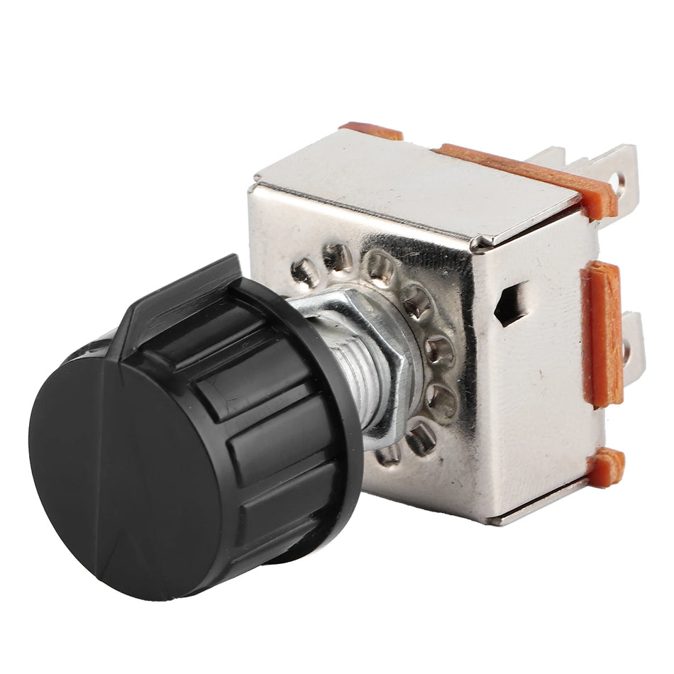 Comutator Universal AC 12V 25A, Buton Rotativ cu 3 Viteze, Buton din Plastic
