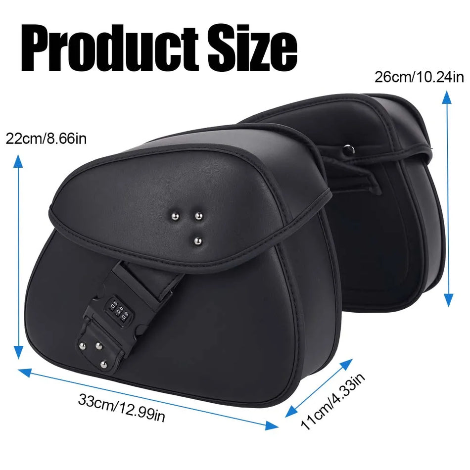 Sacs de selle de moto en cuir PU imperméable pour Harley, Suzuki, Kawasaki, Yamaha