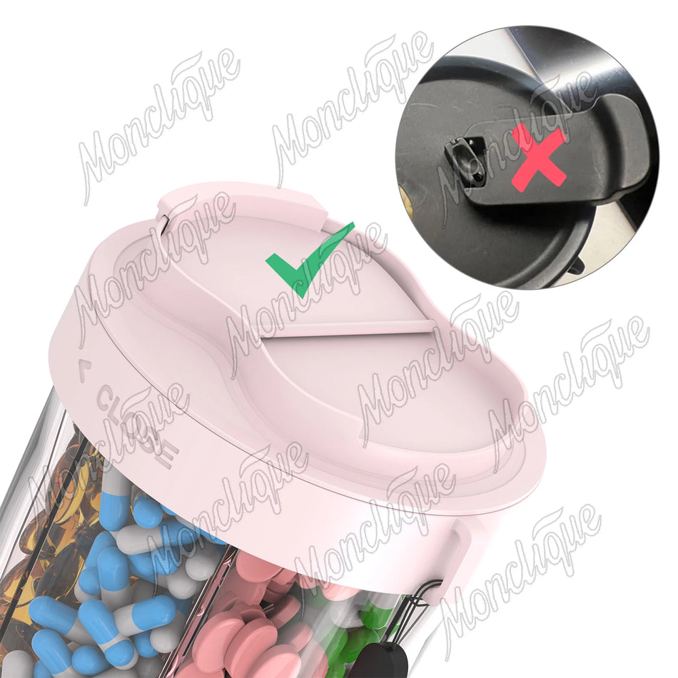 Ugentlig pilleæske rejseetui bærbar dispenser 7 rum