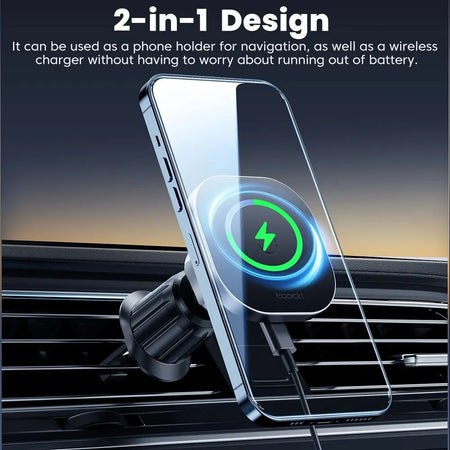 Toocki Magnetic Car Wireless Charger &ndash; 15W Fast Charging
