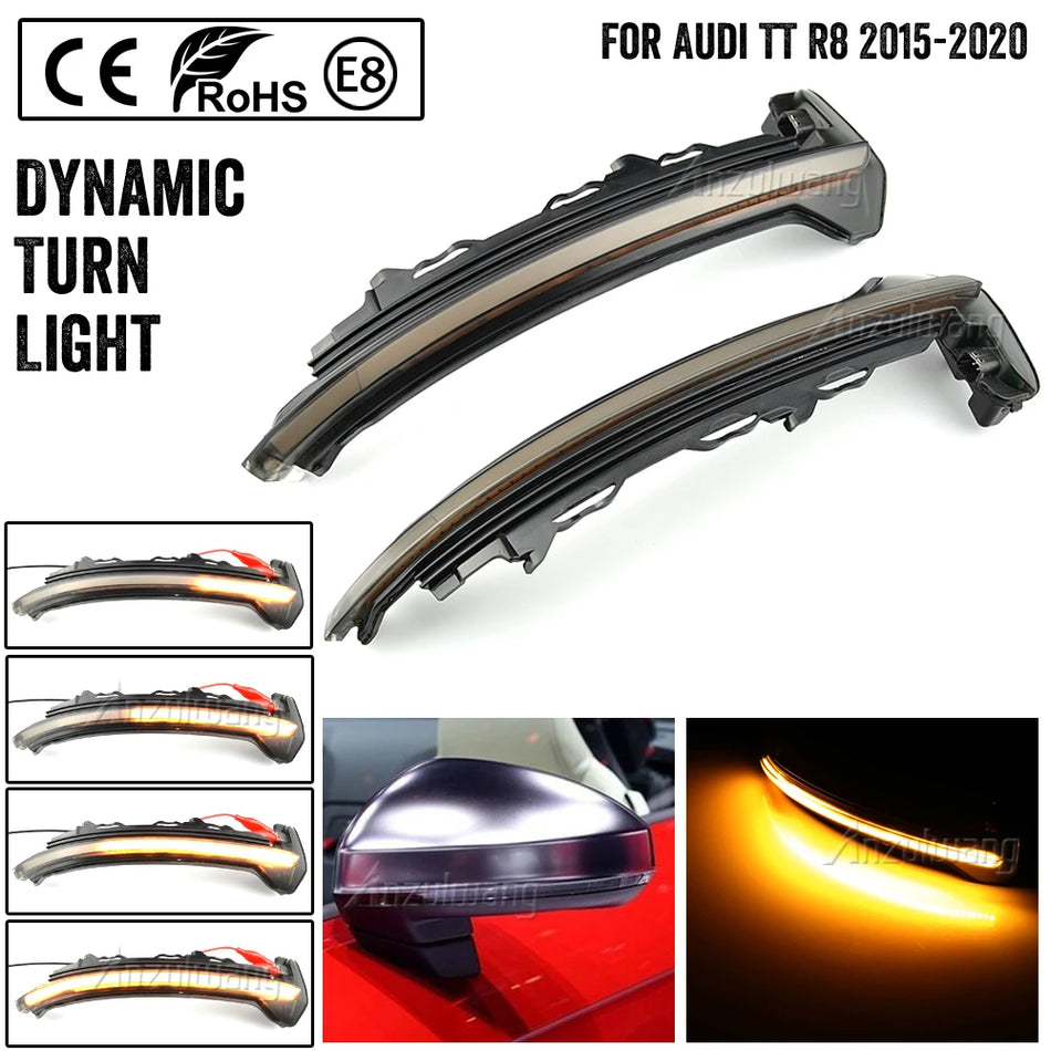 Luces de señal de giro LED secuenciales dinámicas para Audi TT TTS R8