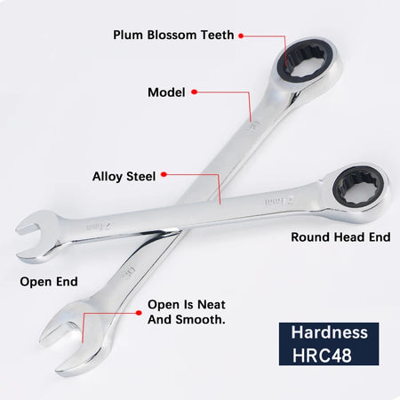 Universal Ratchet Metric Wrenches for Car Repair - Torque Spanners Set