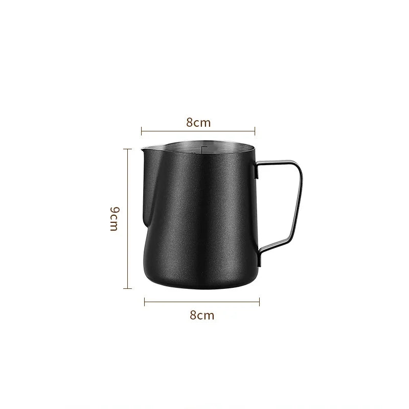 WUWANLI Stainless Steel Milk Frothing Pitcher &ndash; Precision Measurement for Perfect Latte Art 350ML Black