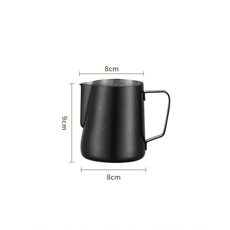 WUWANLI Stainless Steel Milk Frothing Pitcher &ndash; Precision Measurement for Perfect Latte Art 350ML Black