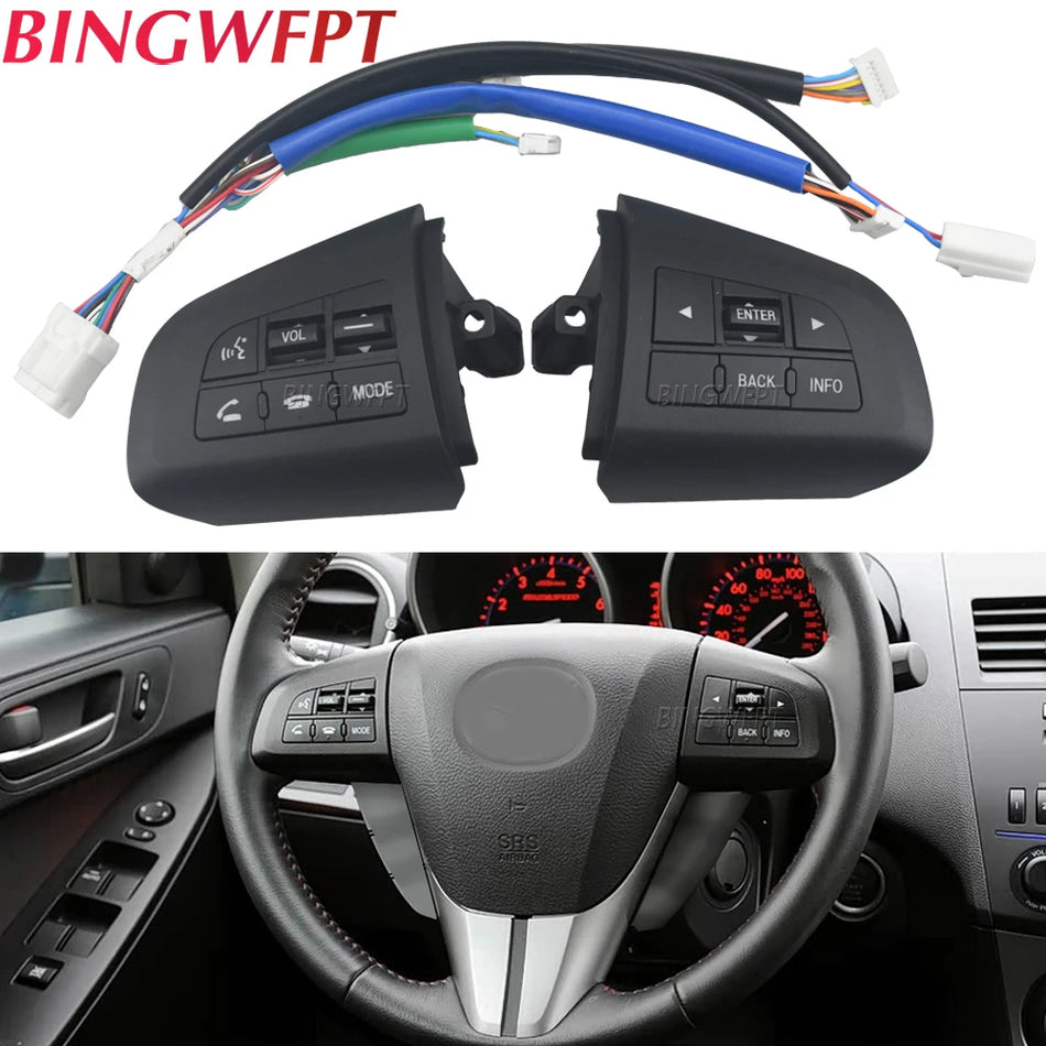 Buton de comutare pentru volan, audio BT, controlul vitezei de croazieră pentru Mazda 3 BL CX-7