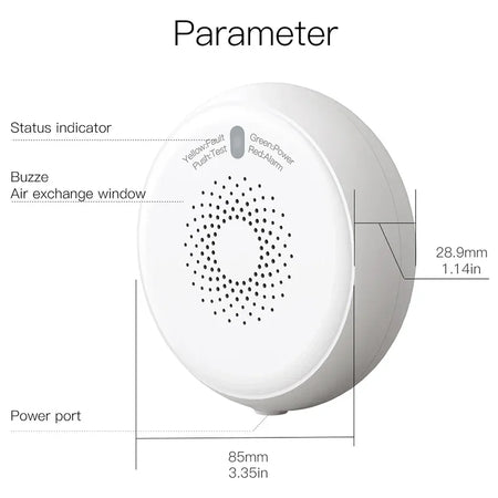 Y2TBT047 ZigBee Gas Leakage Detector &ndash; Tuya Hub Compatible