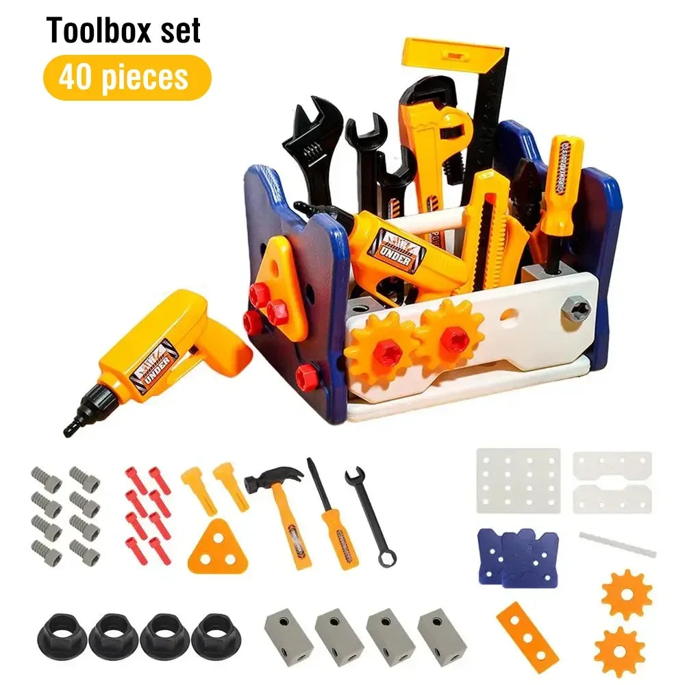 Screw Blocks Set Pretend Tools &ndash; 40Pcs Kids Repair Tool Set 40pcs