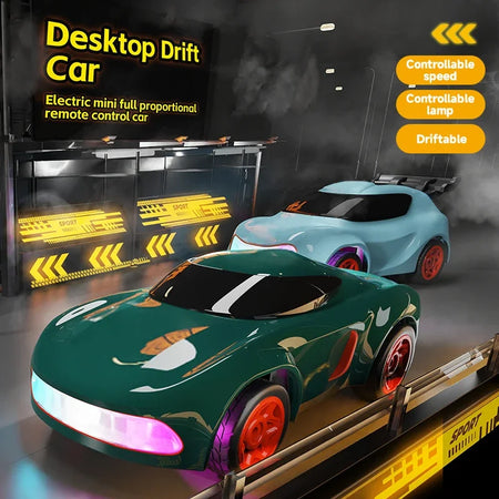 Mini Desktop Drift Car Q197 RC Vehicle &ndash; Colorful Lights