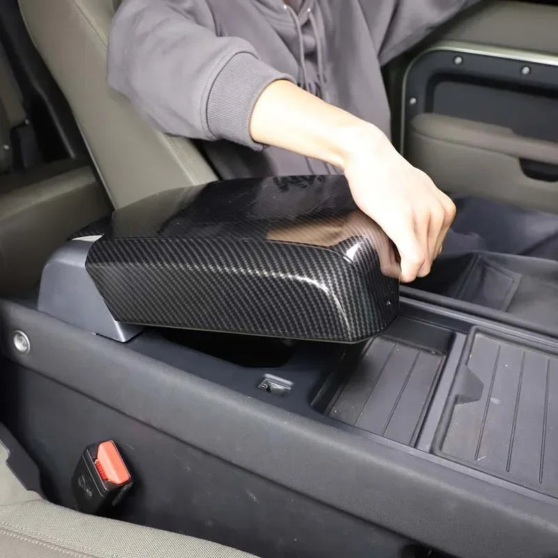 Pokrov za shranjevanje naslonjala za roke Land Rover Defender 110 iz karbonskih vlaken