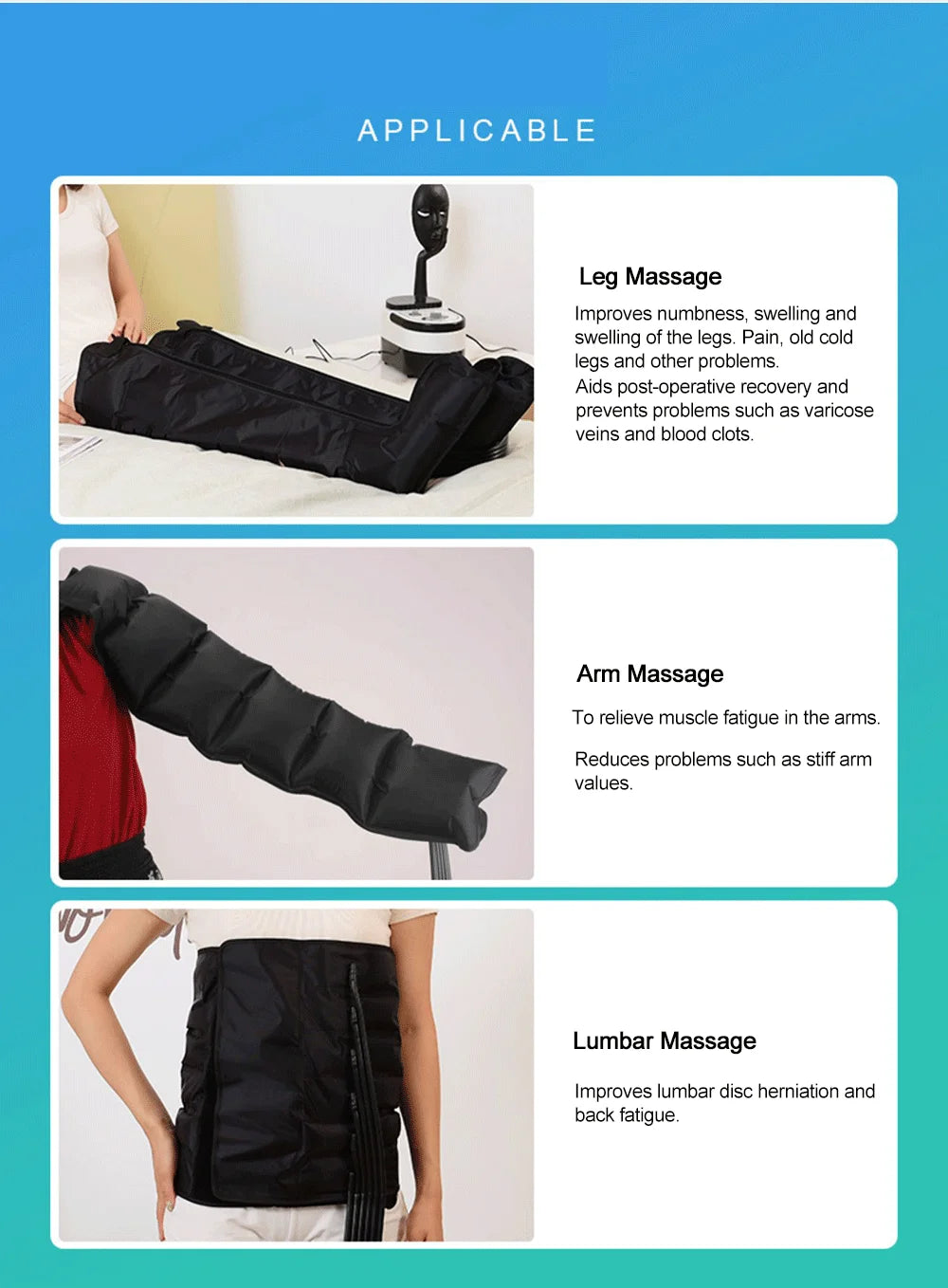 6 Airbag Leg Massager &ndash; Separate Accessory Without Host