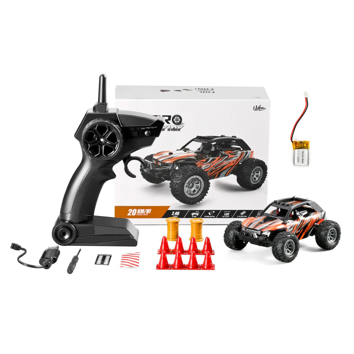 S801 1:32 Mini RC Car - High Speed Off Road Performance red