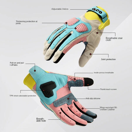 Summer Breathable Touch Screen Motorcycle Gloves for Men and Women