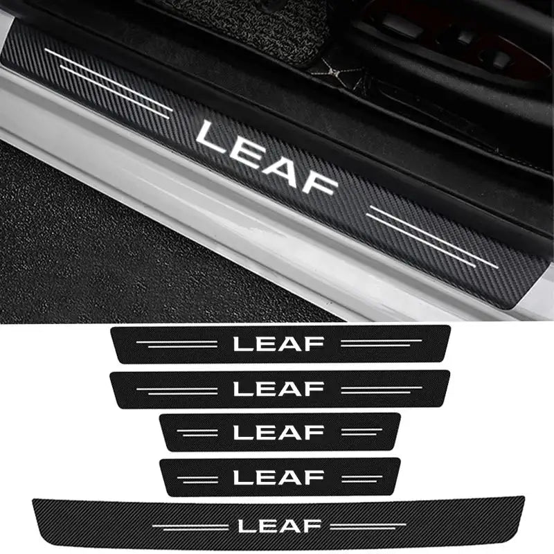 Carbon Fiber Door Sill Protector For Nissan Leaf 60cm 7cm