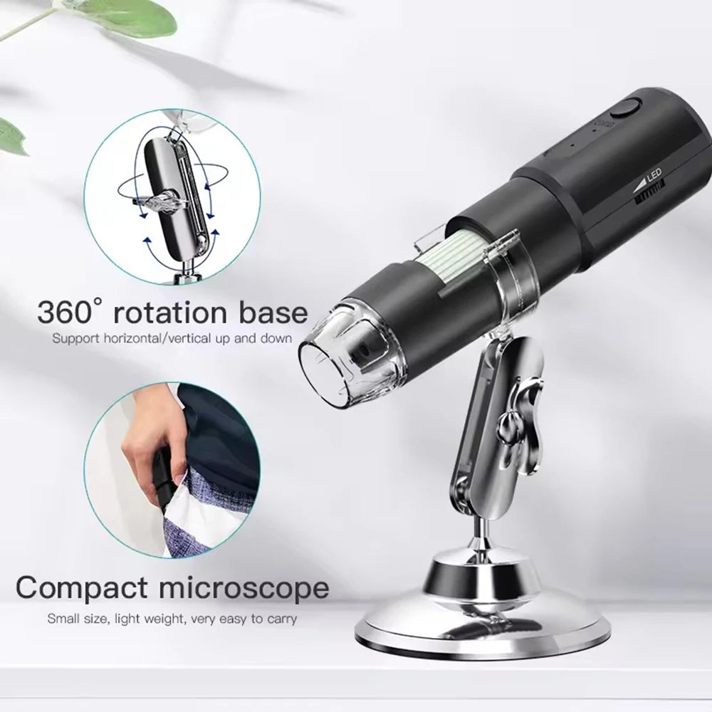 Digital Wireless Dermatoscope Microscope &ndash; 50X-1000X Zoom