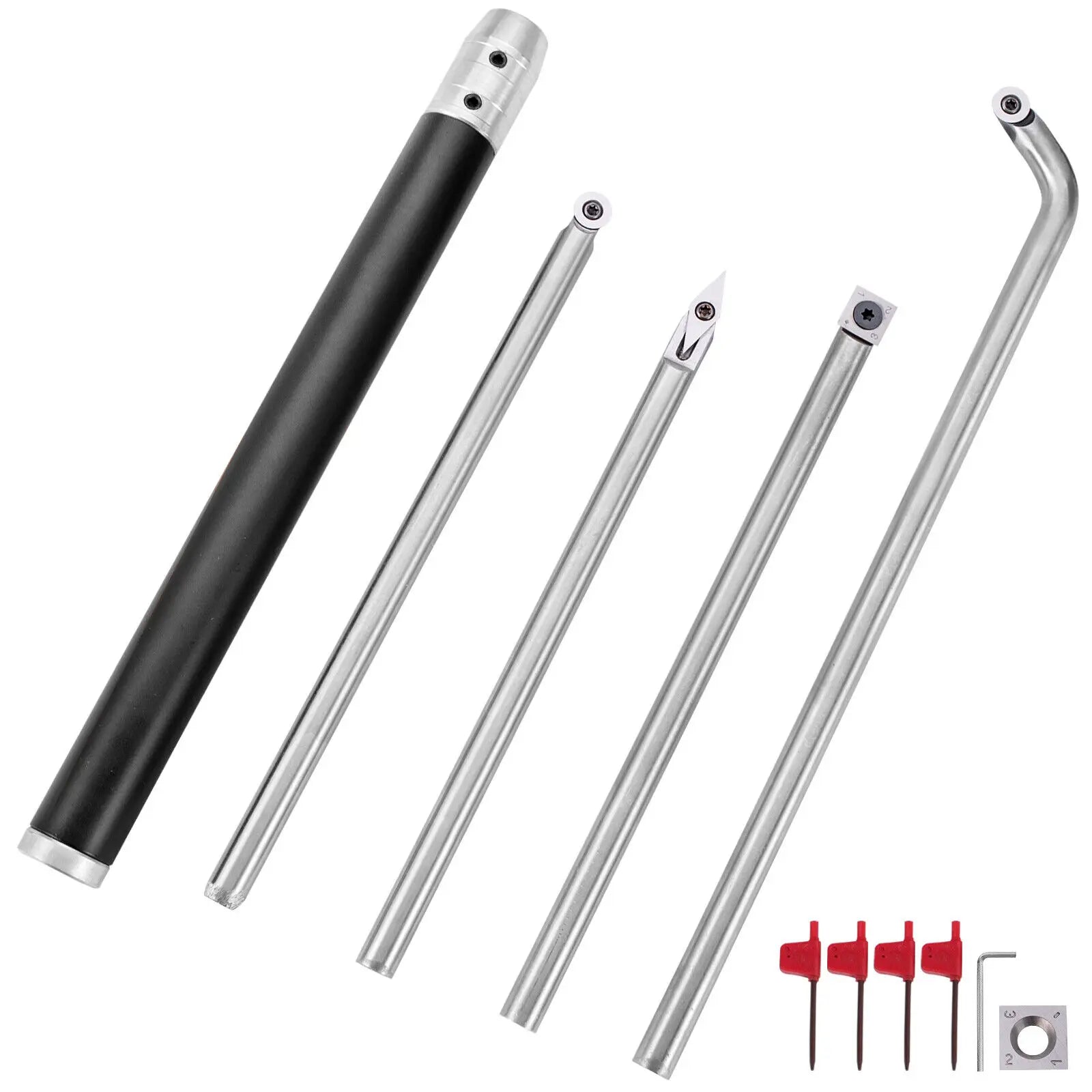 SucceBuy Wood Turning Chisel Set - Durable Brass Ferrules 4 PCS With Handle / france