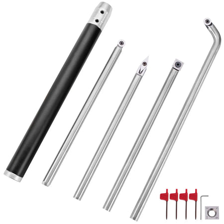 SucceBuy Wood Turning Chisel Set - Durable Brass Ferrules 4 PCS With Handle / france