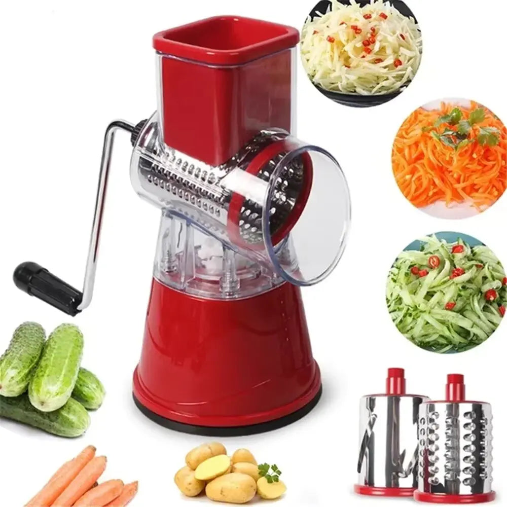Rotary Vegetable Slicer Cutter Manual &ndash; 3 Sharp Drums