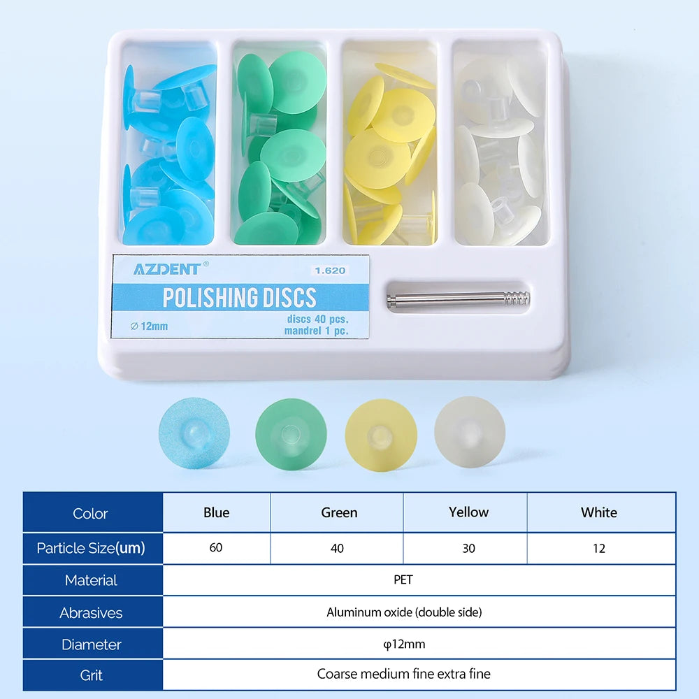 40Pcs Azdent Dental Polishing Discs CA2.35mm - High Luster