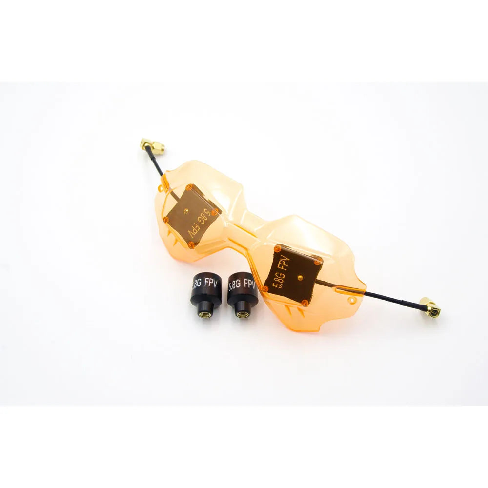 LHCXRC HD-02 FPV Antenna &ndash; High Gain 8.4dBi Directional Design Orange