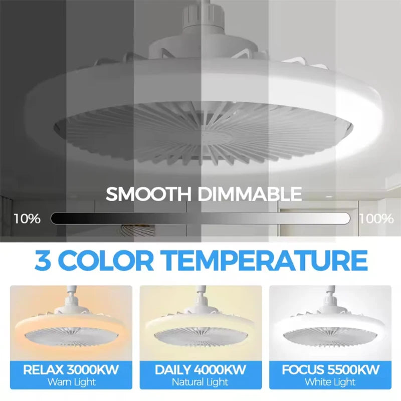 Modern 25cm Ceiling Fan with LED