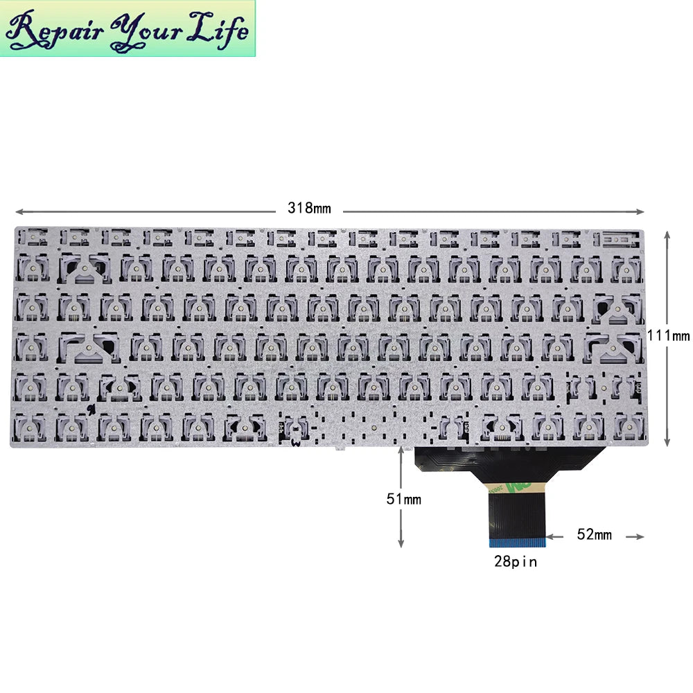 US Czech Laptop Keyboard Teclast F7 Plus 2 &ndash; Czech Layout