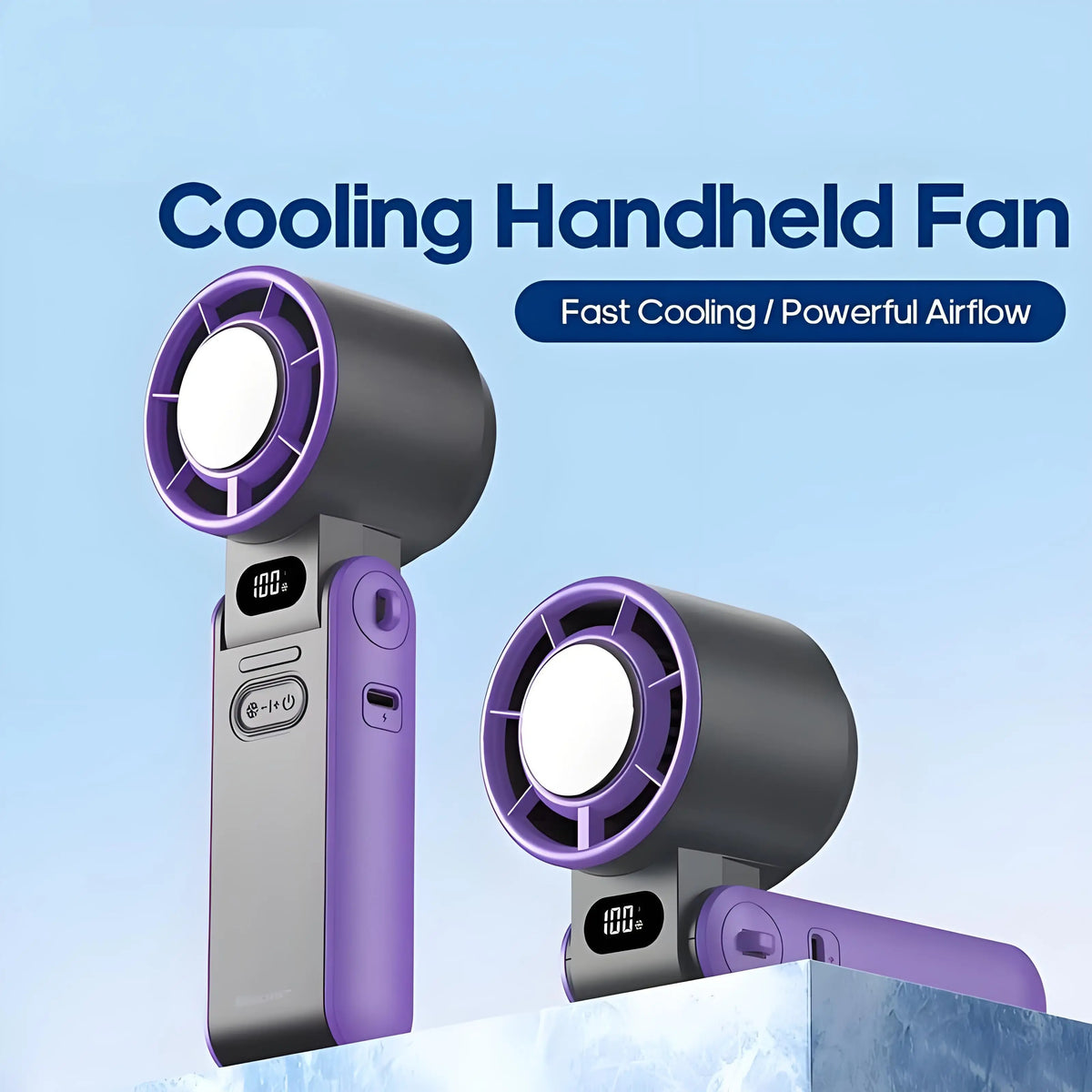 F53K Portable Air Cooling Turbo Fan &ndash; 3600mAh Foldable
