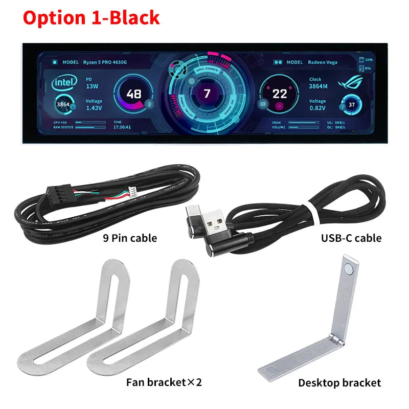 みいページ Turzx Akıllı İkinci Ekran, 8.8 İnç LCD Monitör, 1920x480