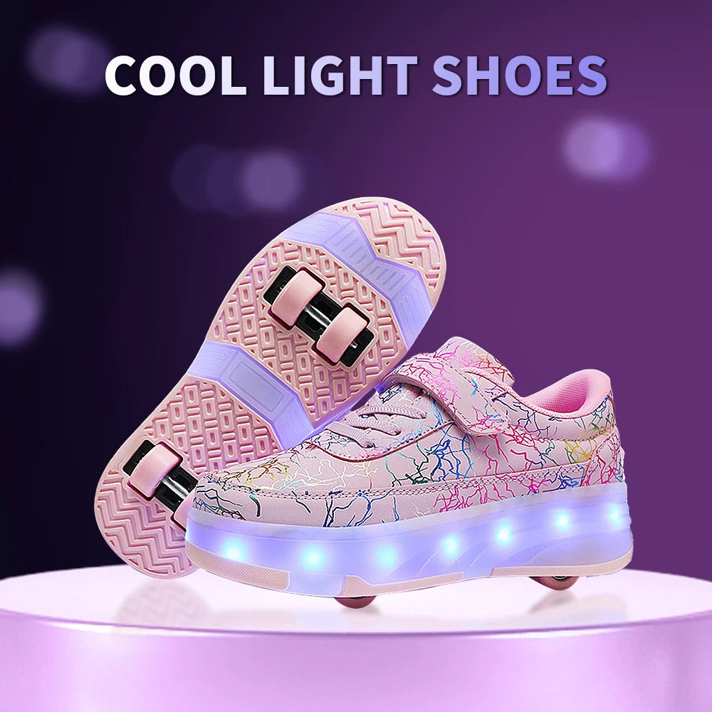 4 Wheel Dual-Use Roller Skates &ndash; Detachable Wheels System