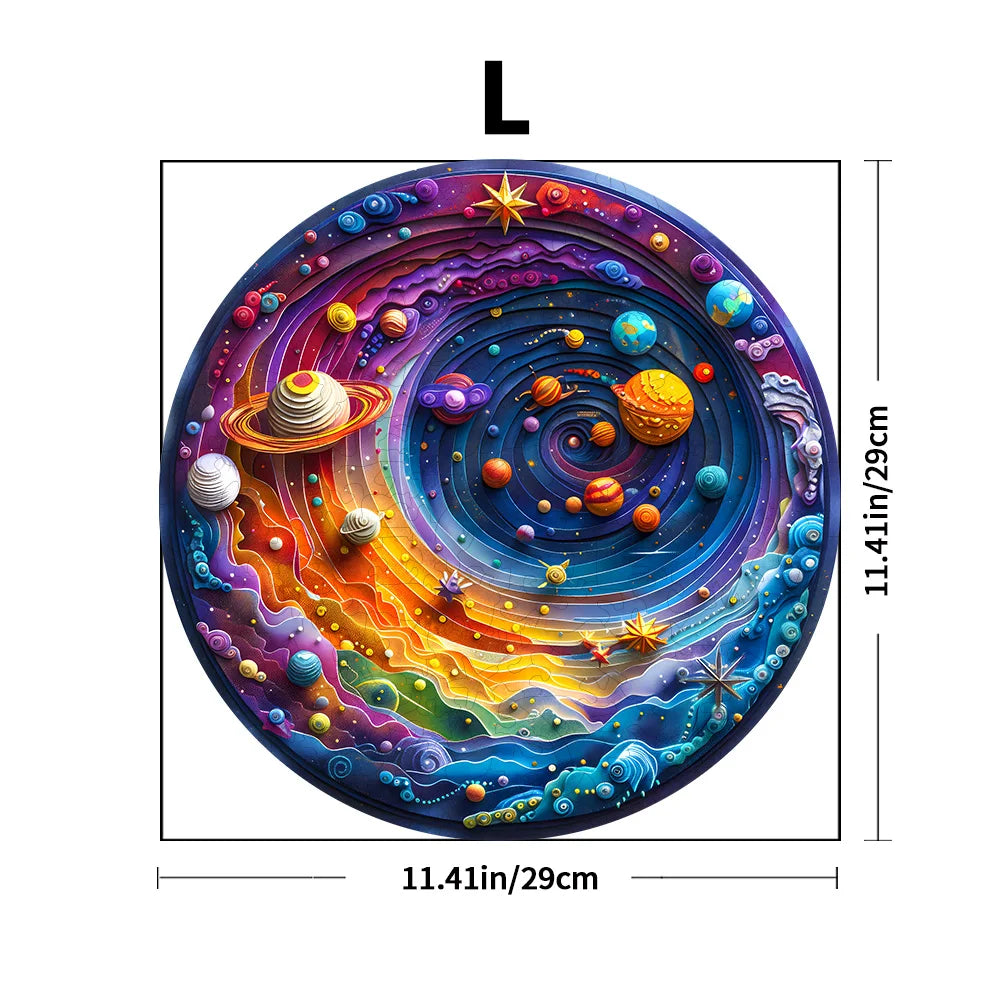 Unique Wooden Jigsaw Puzzle for Adults and Kids - Space Planet Earth with Beautiful Gift Packaging Z157-L