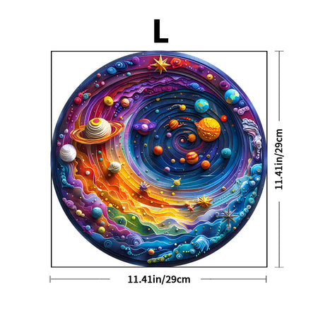 Unique Wooden Jigsaw Puzzle for Adults and Kids - Space Planet Earth with Beautiful Gift Packaging Z157-L