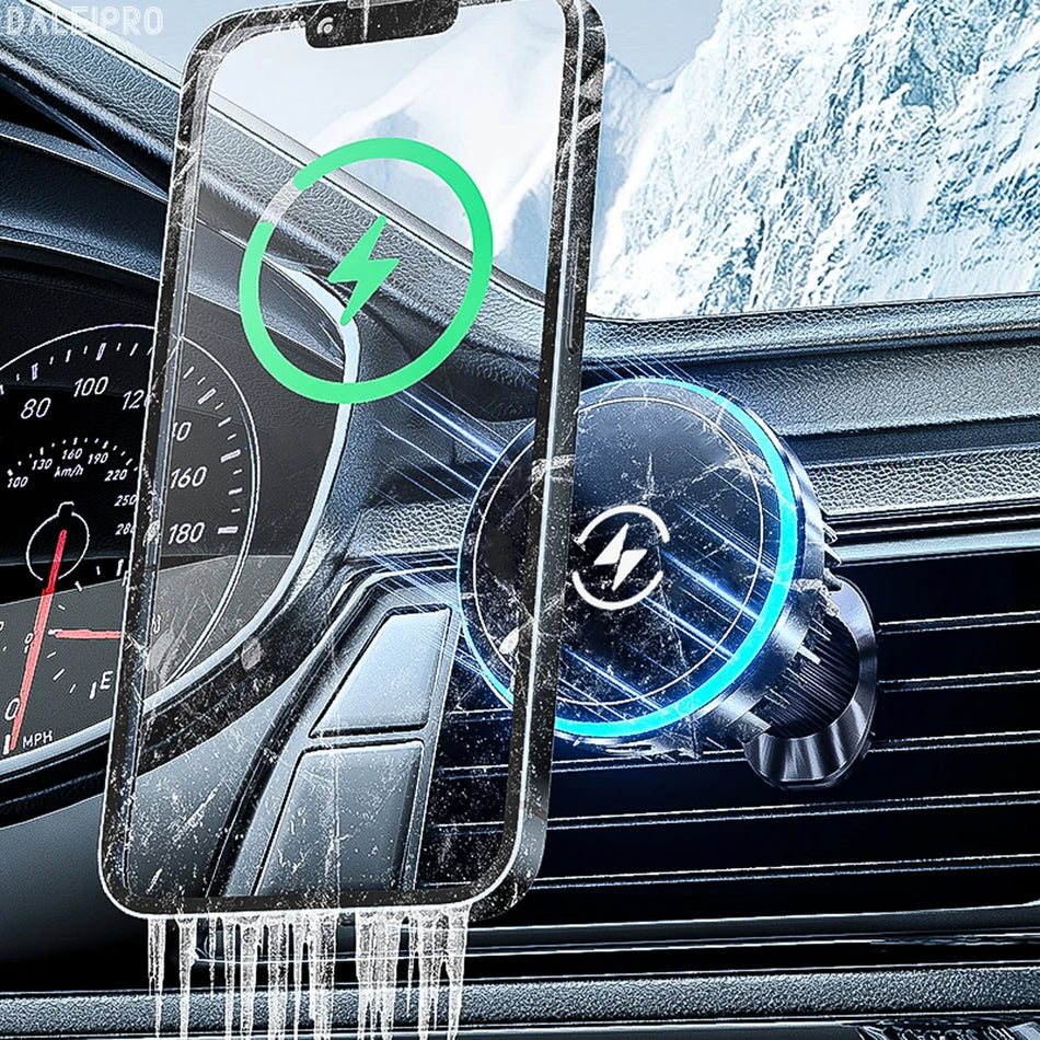 Direkt Kontakt Kylning MagSafe Bil Telefonfäste Laddare