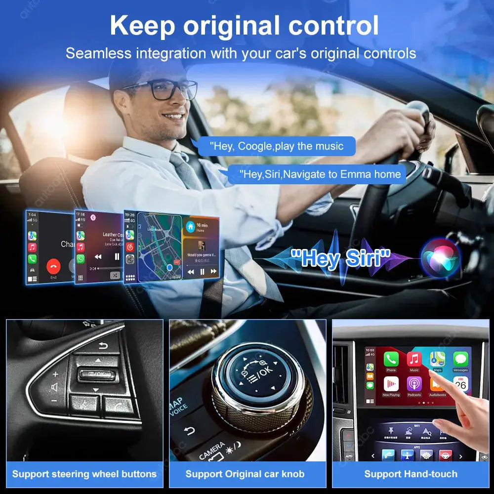 New Upgrade Wireless CarPlay Android Auto Module for Infiniti QX50 Q50L Q50 Q60 QX60 Armada Y62 Mirror Link AirPlay Decoder Box by InterCyprus Trading Ltd
