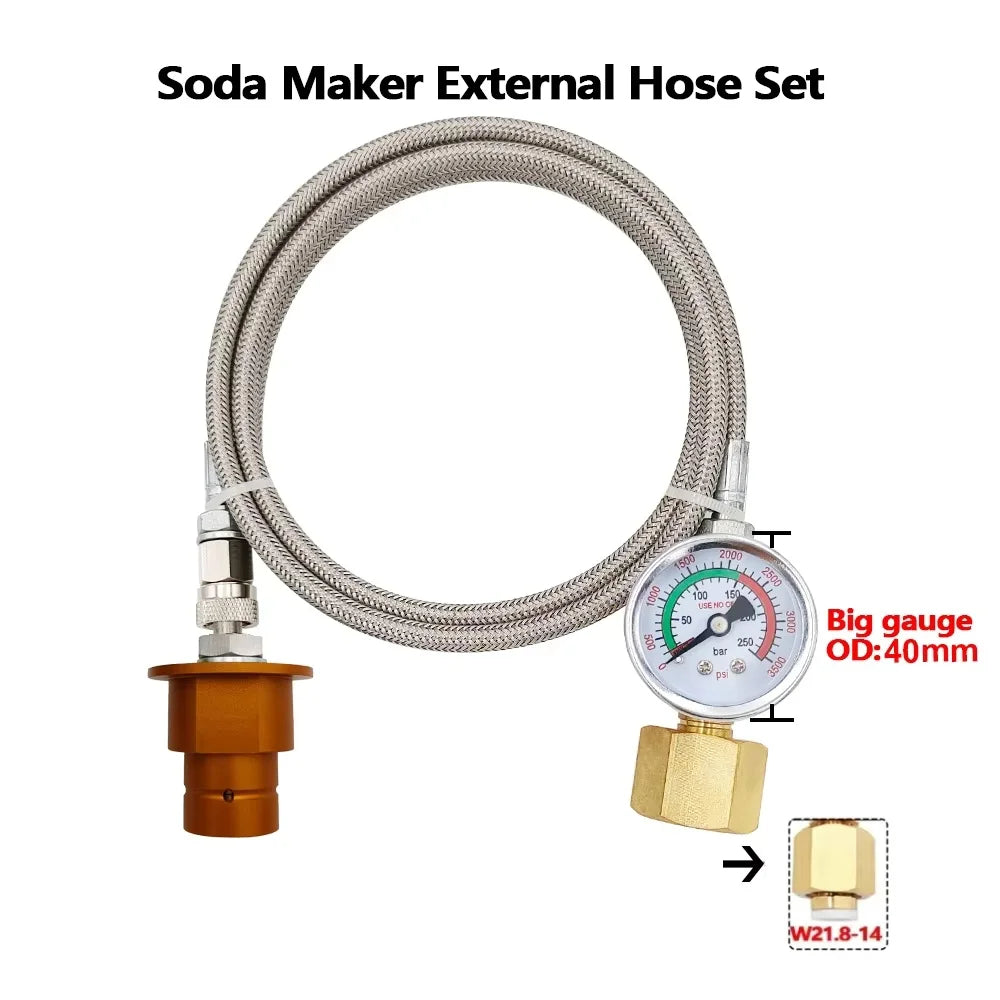 Soda Hose Kit Soda Maker Quick Connect &ndash; Flow Control Valve Gold W21.8 250bar-B