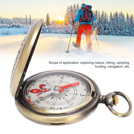 Compass Survival Hiking Brass Camping Tool &ndash; Shockproof